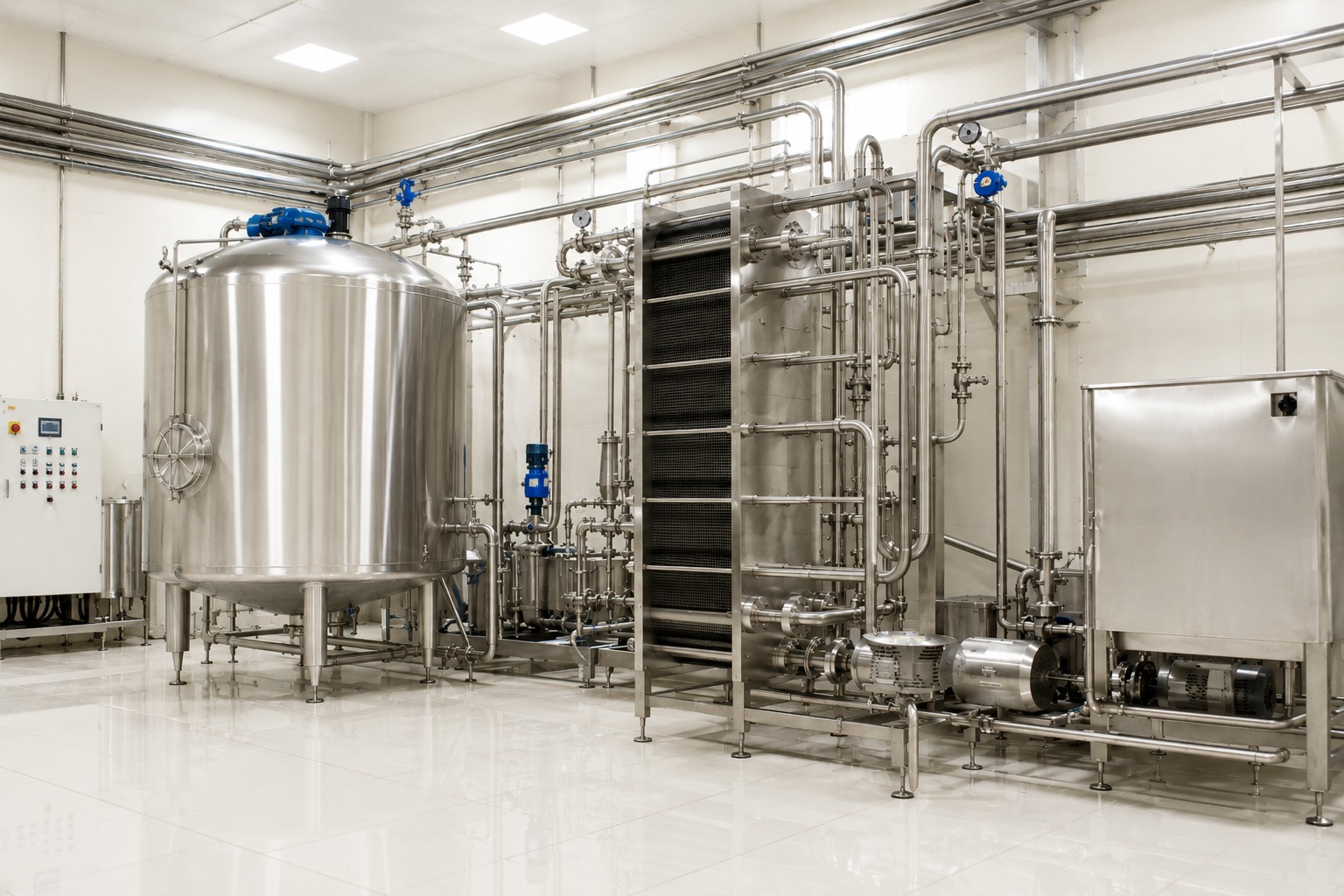 Milk chilling plant - industrial refrigeration and milk cooling facility for dairy processing